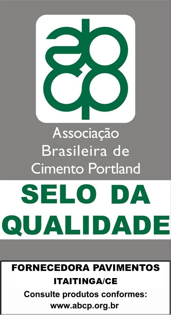 Selo da Qualidade ABCP — Fornecedora Pavimentos, Itaitinga–CE